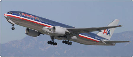 Boeing 777 aircraft - American airlines plane