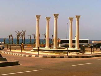 Roman style square in Alexandria
