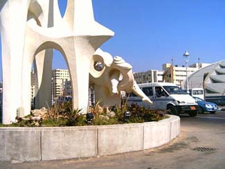 The statue of mermaid in Azarita, Alexandria 