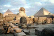 photo of pyramids and sphinx