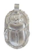 scarab silver pendant