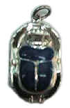colored scarab silver pendant